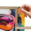 Vrouw - Bril - Kleuren - Graffiti Light Box met batterij (Wandlamp) middel -USP_websiteprintNL