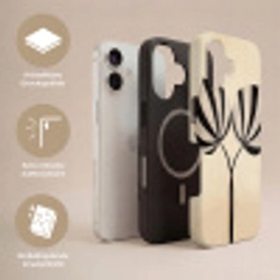 Bladeren - Gestreept - Stengel - Beige Toughcase MagSafe Apple iPhone 17 klein -USP_Lagen_DE