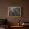 Portret - Paard - Zwart Light Box met batterij (Wandlamp) middel -sfeer4