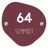 Bordeauxrood - Modern Naambord Organisch middel -3d