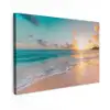 Zonsondergang - Strand - Zee - Zomer - Blauw canvas 2cm klein -z3d