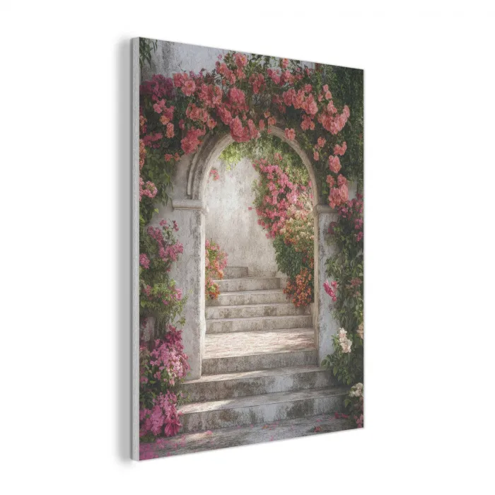 Doorkijk - Rozen - Vintage - Poort PET vilt klein -3d