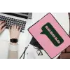 Roze - Tekstwolk - Groen - BLAH BLAH BLAH laptophoes neopreen klein -bureau