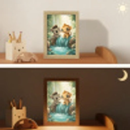 Zebra - Aap - Cartoon - Waterval Light Box met kabel klein -sfeer3_kind