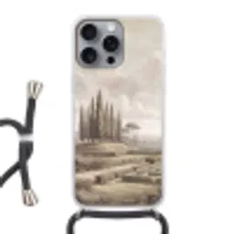Vallei - Tuin - Natuur - Groen Hoesje iPhone 16 Pro Max met koord klein -3d