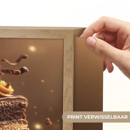 Taart - Chocolade - Eten - Brownie Light Box met batterij (Wandlamp) middel -USP_websiteprintNL