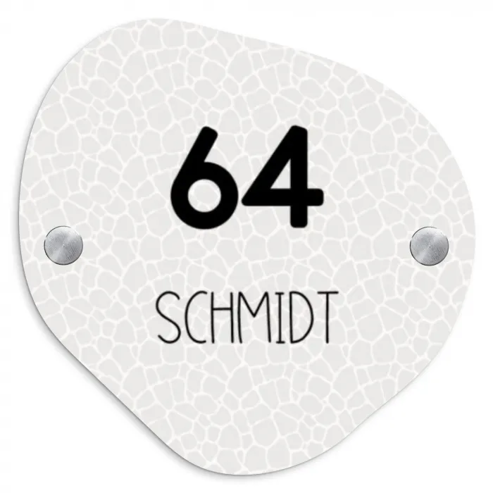 Lichte mozaïek - Modern Naambord Organisch middel -3d