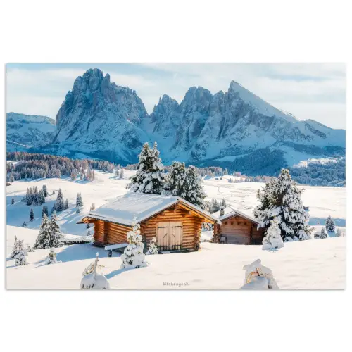 Landschap - Winter - Sneeuw poster papier klein -3d