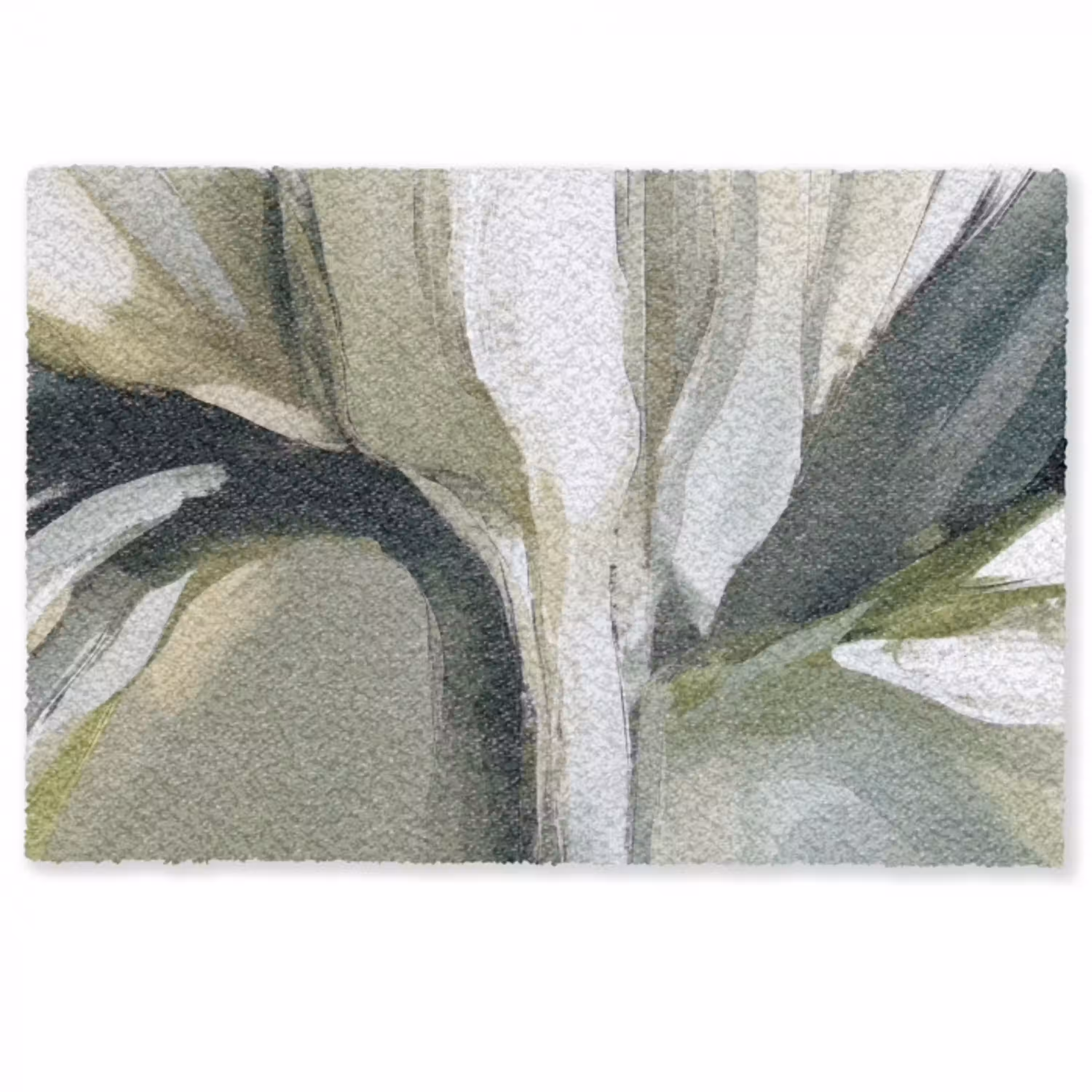 Natuur - Abstract - Groen - Penseelstreken Deurmat klein -zkaufland3d