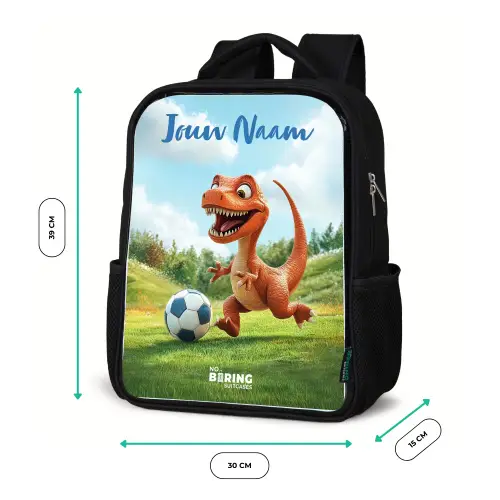 Voetbal - Dino - Sport Rugzak - Zwart middel -productfoto_formaten