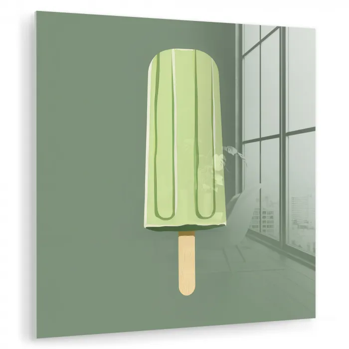 Groen - Waterijsje - Stokje - Illustratie plexiglas 5mm klein -zzzproduct_nieuw