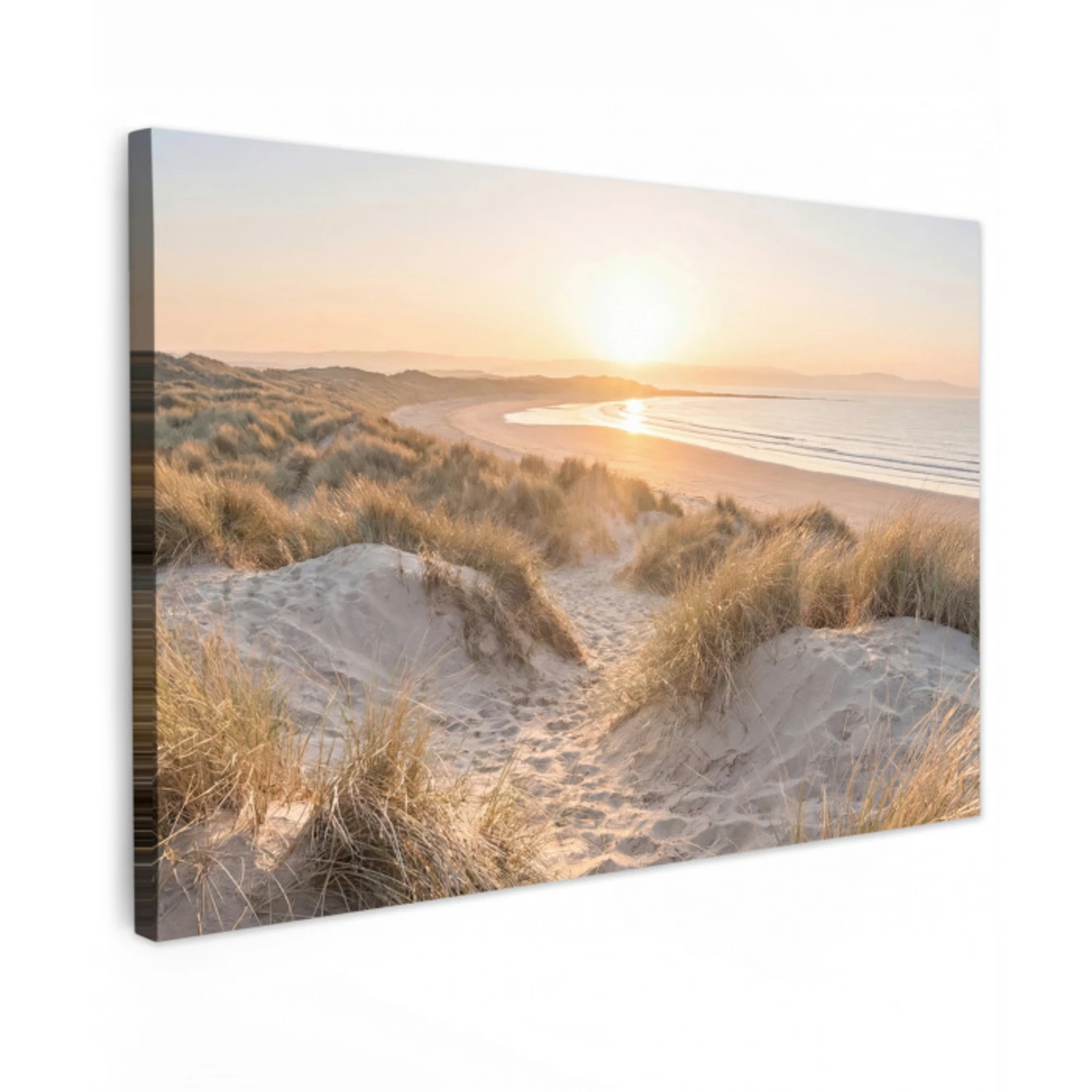 Duinen - Strand - Zee Tuinposter op houten frame 2 cm dik klein -3d