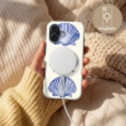 Schelpen - Blauw - Patroon Toughcase MagSafe Apple iPhone 17 klein -USP_MagsafeV