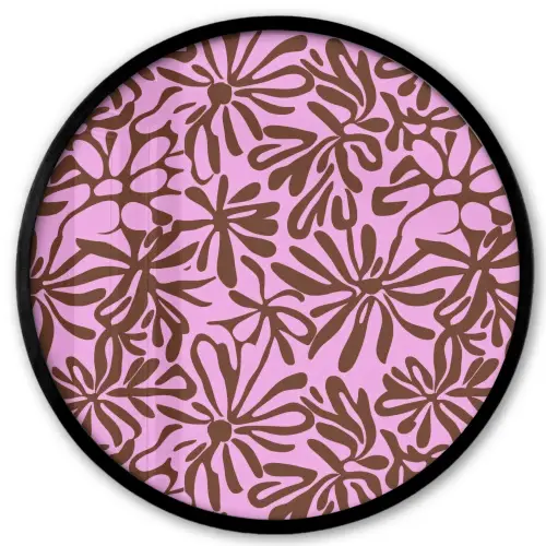 Organisch - Patroon - Roze Fotolijst rond zonder passe partout klein 856 -3d