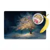 Levensboom - Nacht - Donker - Blauw Placemat vinyl groot -zzzproduct_Kitchenyeah-website