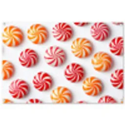 Snoep - Patroon - Rood - Oranje tuinposter los doek groot -3d