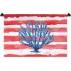 Koraal - Verfstructuur - Rood - Blauw Wandkleed katoen klein -zz3d