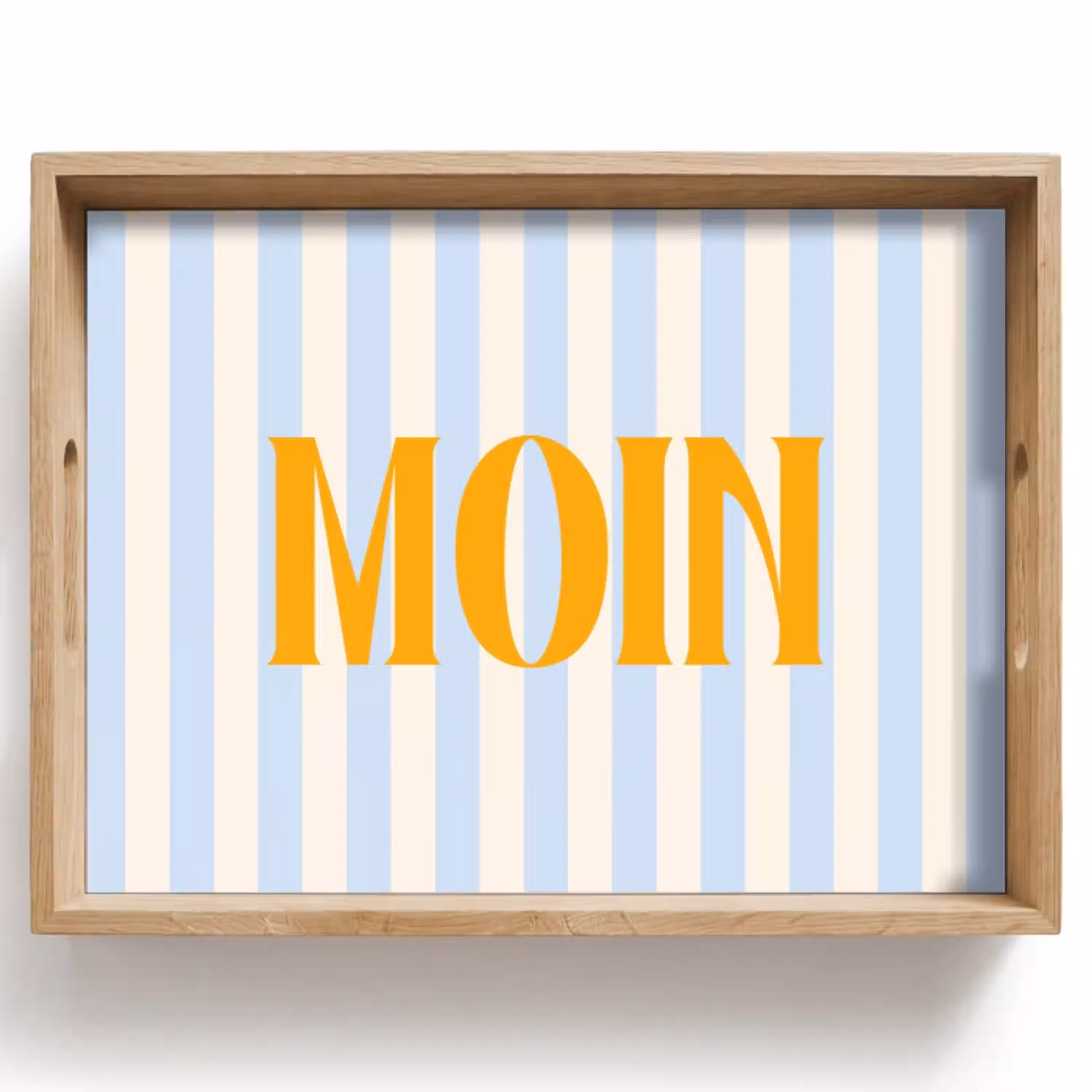Oranje - Blauw - Strepen - Moin Dienblad Rechthoek middel -z3d_shopping