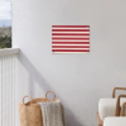 Strepen - Patroon - Rood tuinposter los doek klein 239 -sfeer8