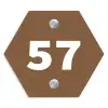 Bruin- Traditioneel Naambord Hexagon klein -3d