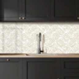 Abstract - Ruit - Beige keuken achterwand 2 middel 871 -sfeer1