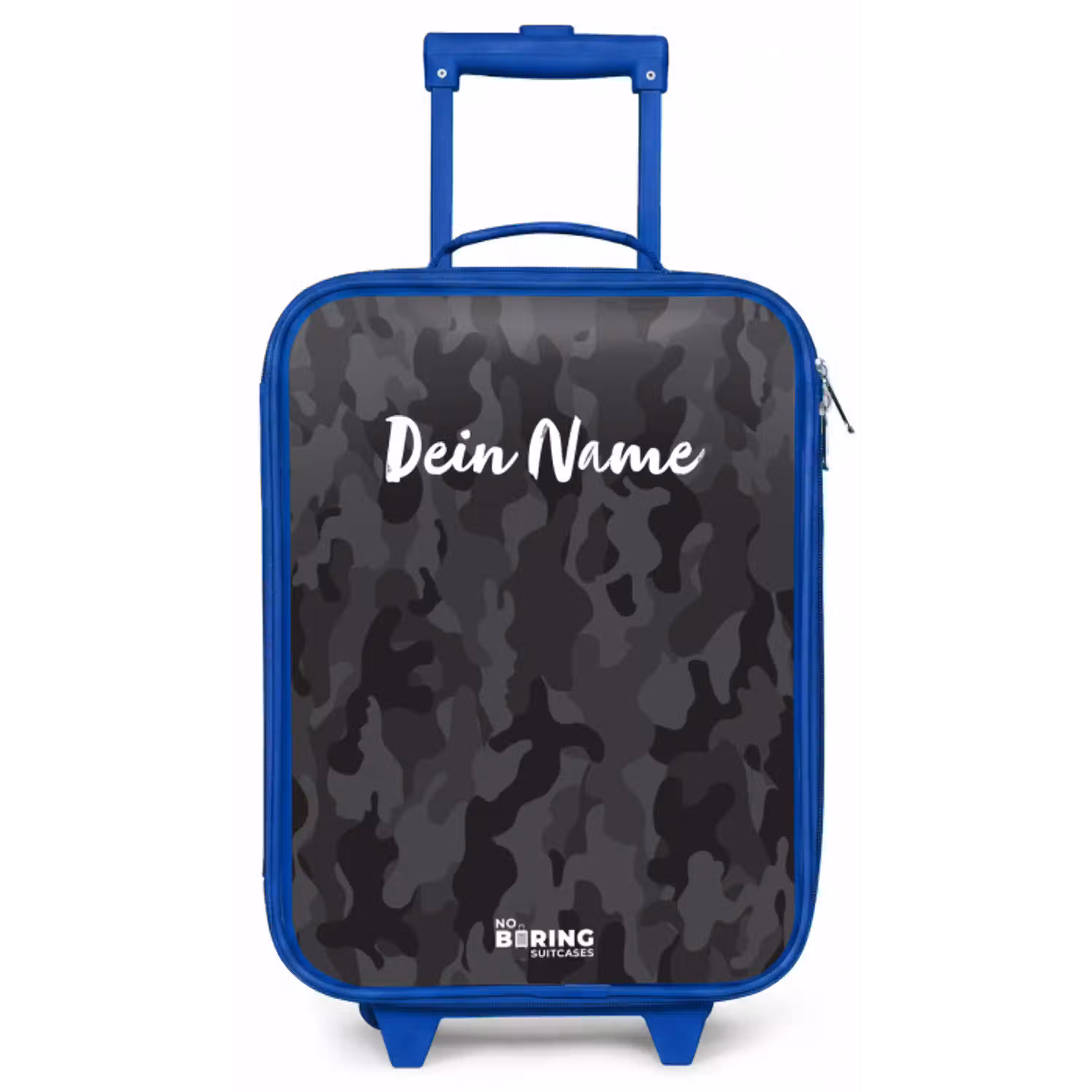 Groene camouflage print Kinderkoffer - Blauw klein -zz3dotto
