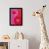 Minimalistisch - Rood - Roze - Hartjes fotolijst zwart zonder passe partout klein -usfeer4_kinderkamer