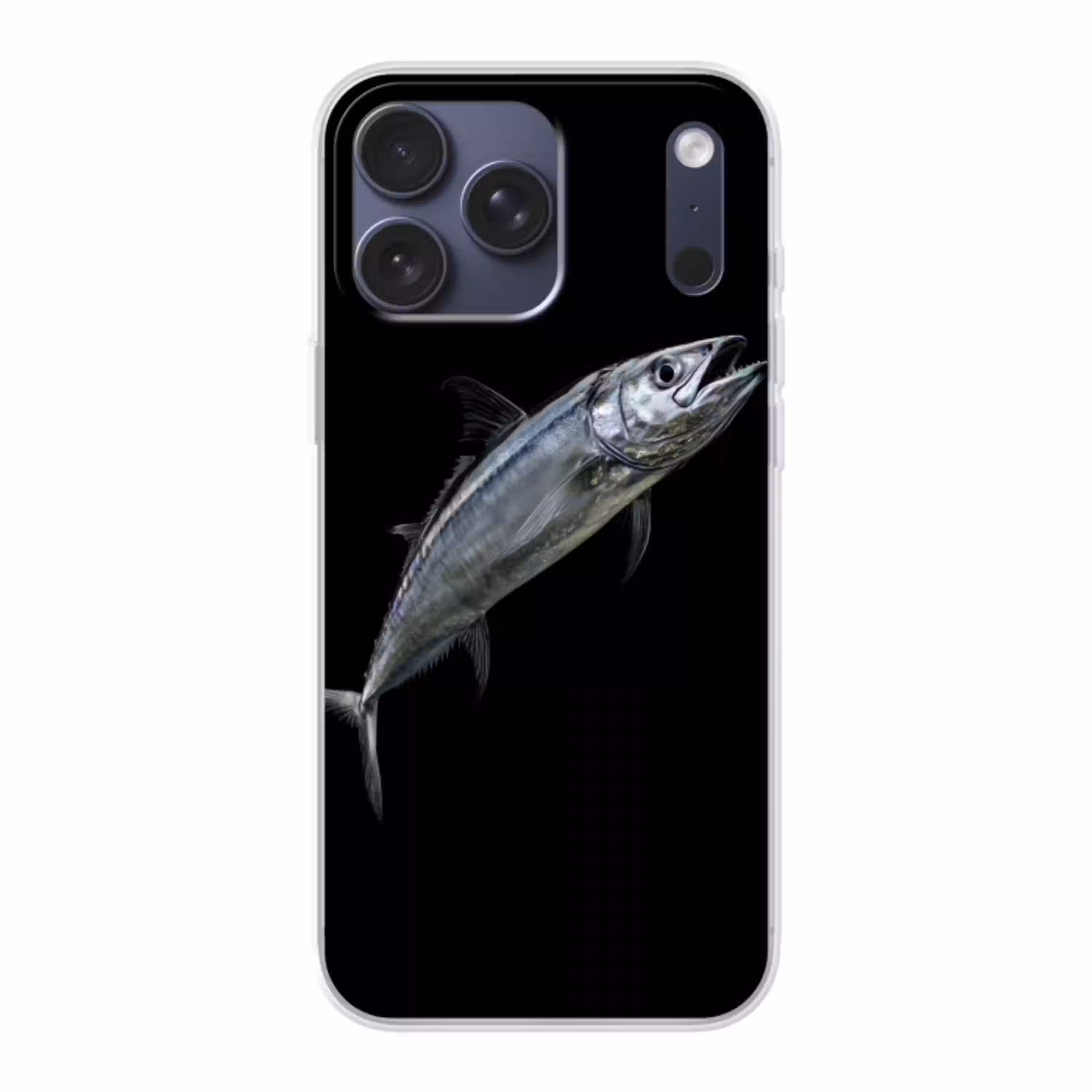 Makreel - Vis - Zwart Telefoonhoesje iPhone 17 Pro Max klein -3d