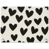 Hartjes - Zwart - Beige tuinposter los doek klein -3d