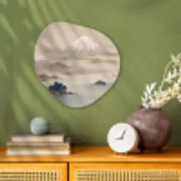 Japans - Landschap - Beige Wandcirkel Organisch Forex 3mm klein -sfeer2
