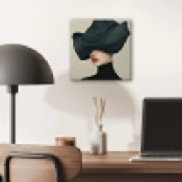 Vrouw - Groen - Hoed aluminium wit klein -sfeer5