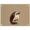 Egel - Snuitje - Bruin - Stekels tuinposter los doek klein -3d