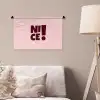 Nice - Uitroepteken - Roze Wandkleed katoen klein -sfeer4