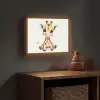 Giraffe - Roze - Kauwgom Light Box met batterij (Wandlamp kind) middel -sfeer5_kind