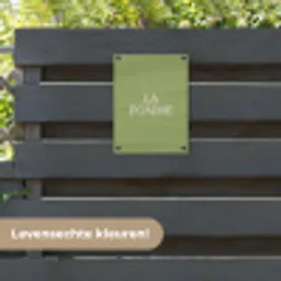 Appel - Groen - Minimalistisch tuinposter los doek klein -sfeer3