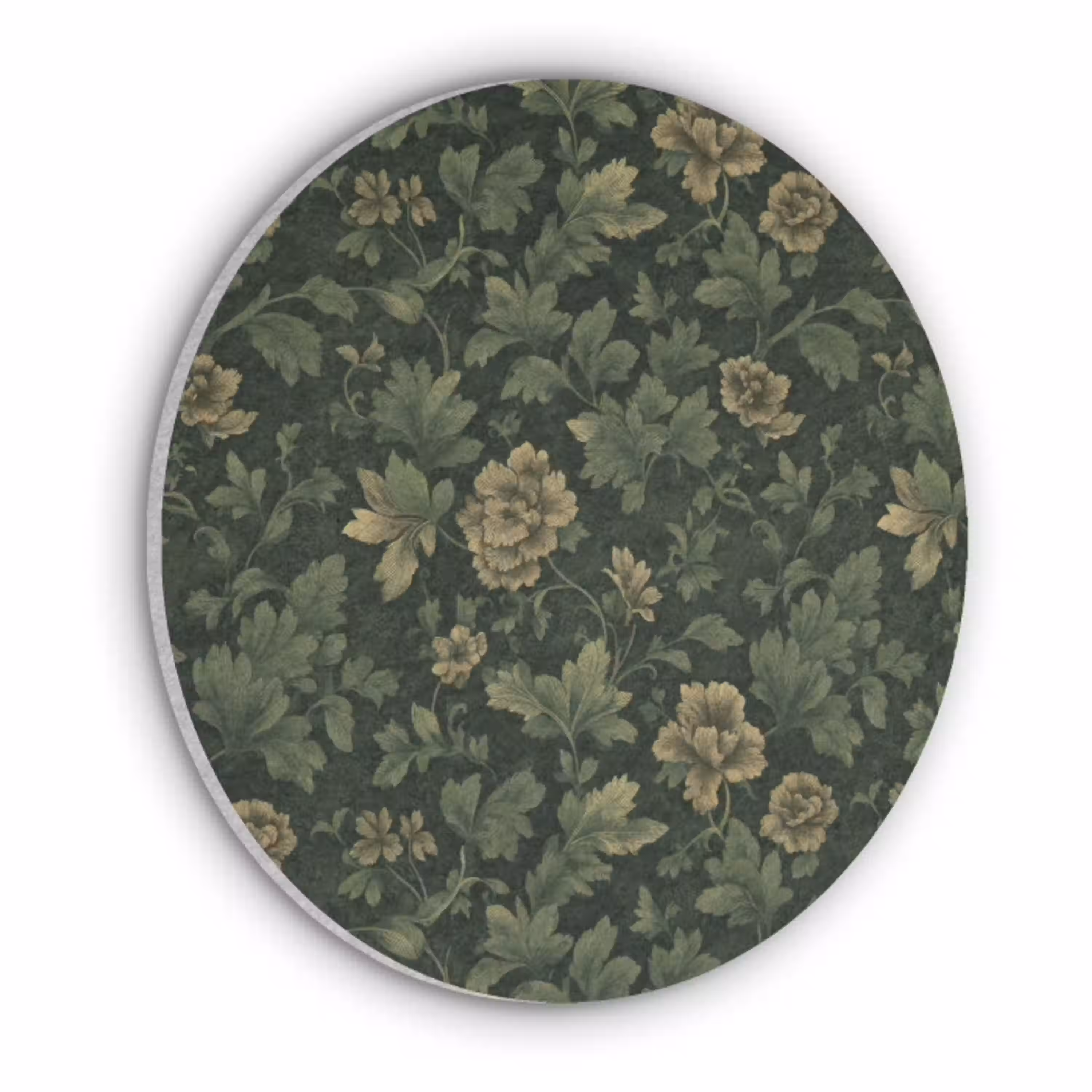 Donker - Groen - Goud - Botanisch Akoestische PET Vilt - Rond klein 838 -3d