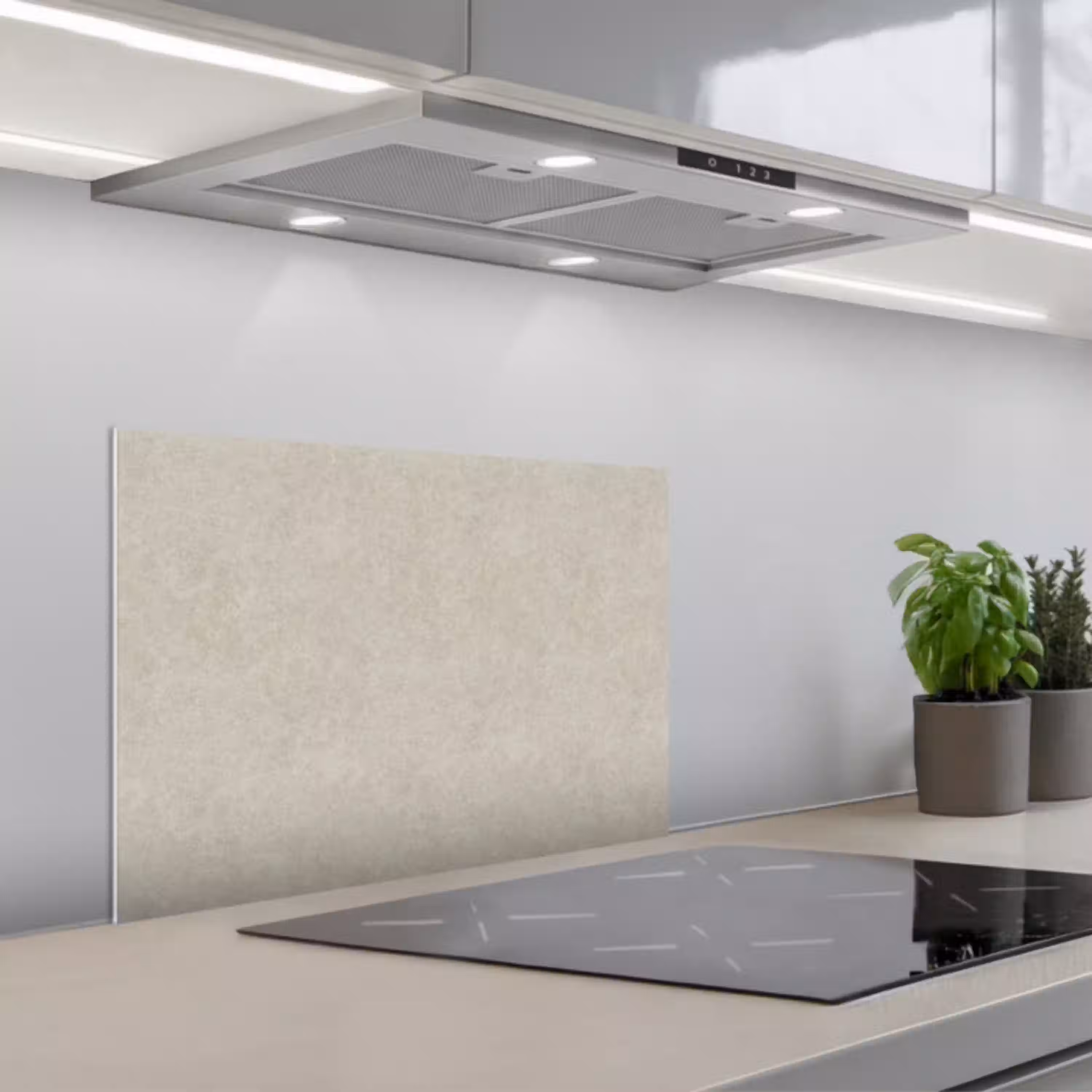 Steen - Beton - Patronen keuken achterwand spatscherm klein 900 -3d_schuin