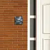 Donkergrijze stenen - Modern Naambord Vierkant klein -sfeer3-XS