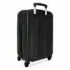Groene achtergrond met dubbele witte verticale strepen NBS - Handbagage koffer - Kinderen Unisex middel -achterkant