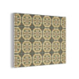 Ornament - Patroon - Groen PET vilt klein 837 -3d