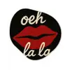 Lip - Rood - Quote Wandcirkel Organisch Forex 3mm klein -3d