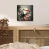 Toekan - Vogels - Bloemen - Planten - Tropisch aluminium wit klein -sfeer3