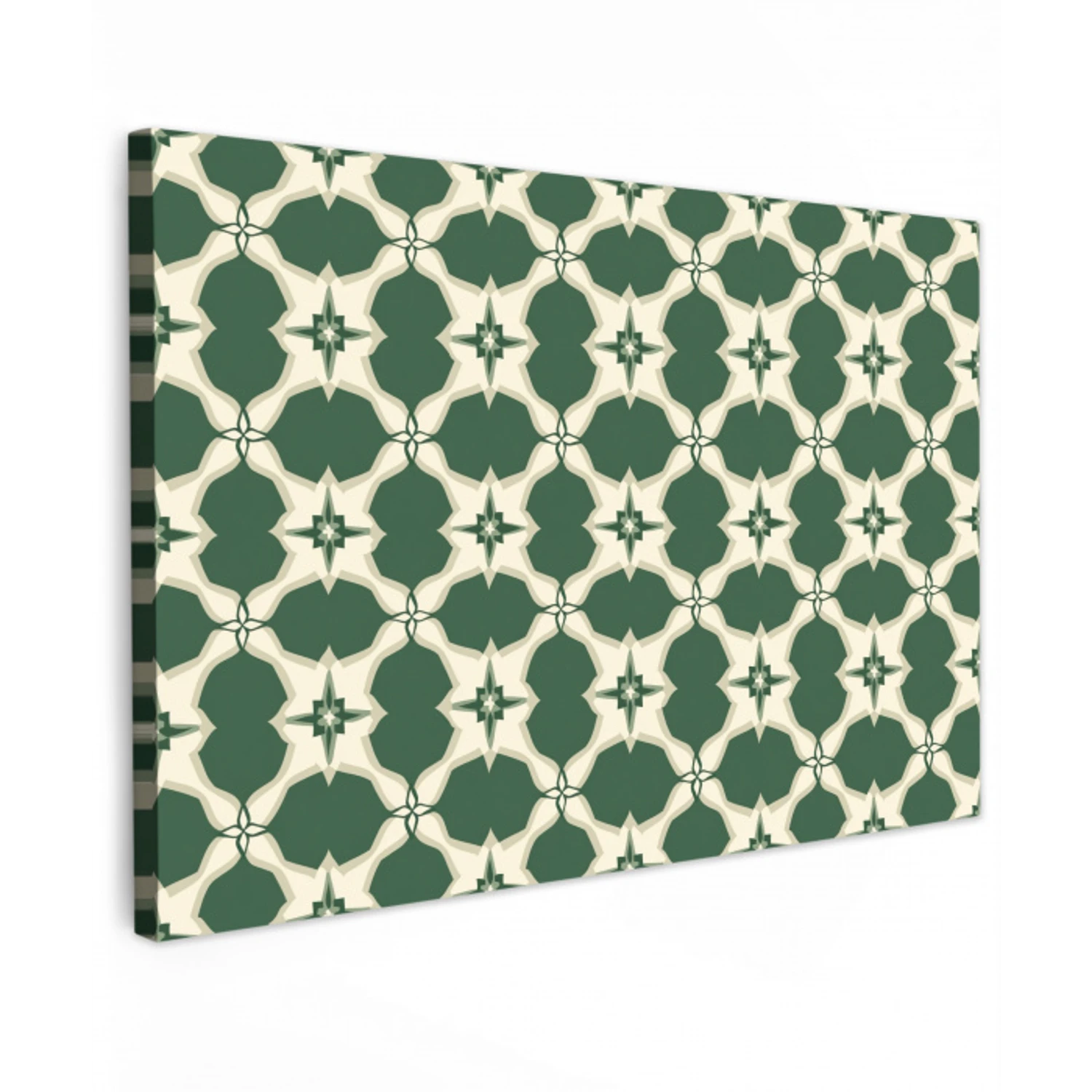 Tegel - Klassiek - Groen Tuinposter op houten frame 2 cm dik klein 845 -3d