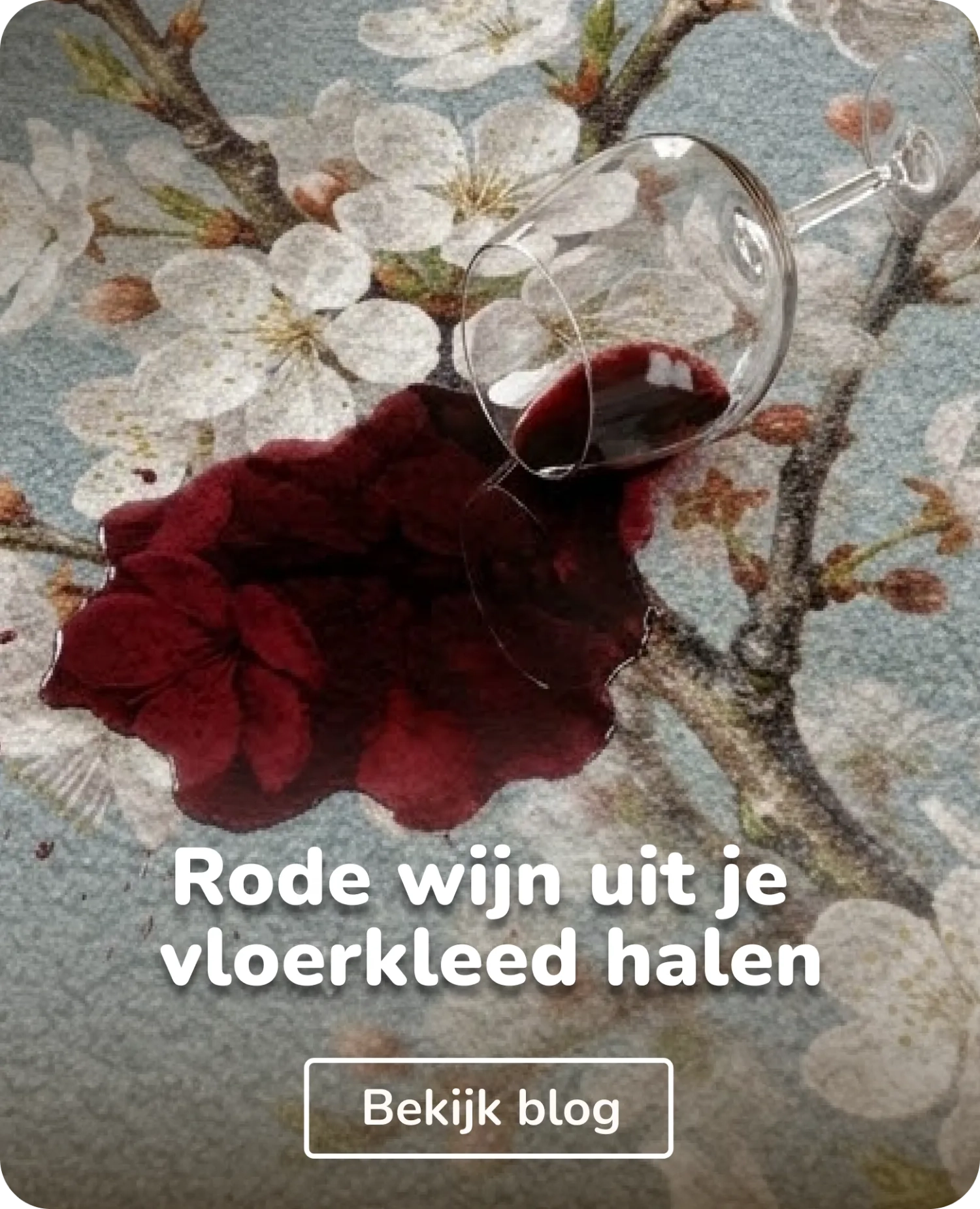 vloerkleed met rode wijn erin