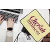 Cherish every moment - Cocktailglas - Geel laptophoes neopreen klein -bureau