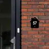 Zwart vlak - Traditioneel Naambord Huisje klein -sfeer2