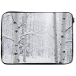 Berkenbomen - Sneeuw - Winter - Bos - Wit laptophoes neopreen klein -zkaufland3dotto