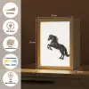 Zwart - Paard - Portret Light Box met kabel (Tafellamp) klein -USP_websiteoverzichtDE