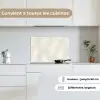 Bladeren - Beige - Wit - Botanisch - Natuur keuken achterwand spatscherm klein -sfeer4_FR