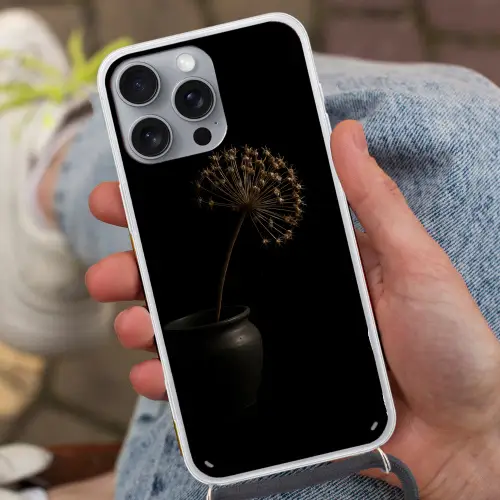 Bol - Gedroogd - Vaas - Zwart Hoesje iPhone 16 Pro Max met koord klein -sfeer3
